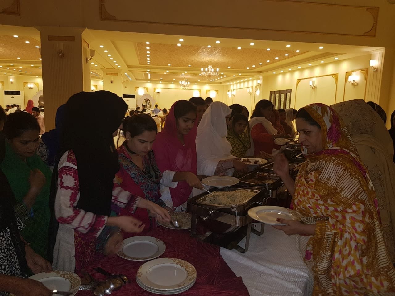 Guests enjoying Primecastle buffet catering