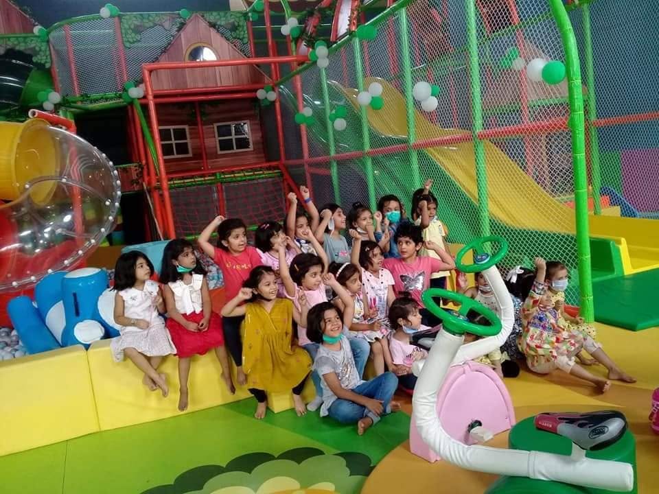 Children celebrating in the Primecastle play zone