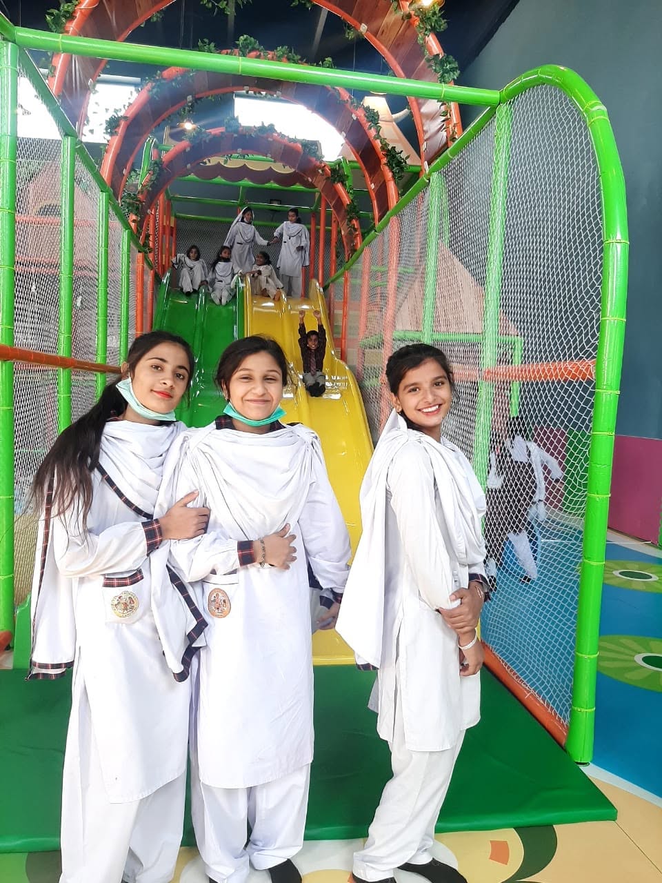 Students visiting the Primecastle play zone