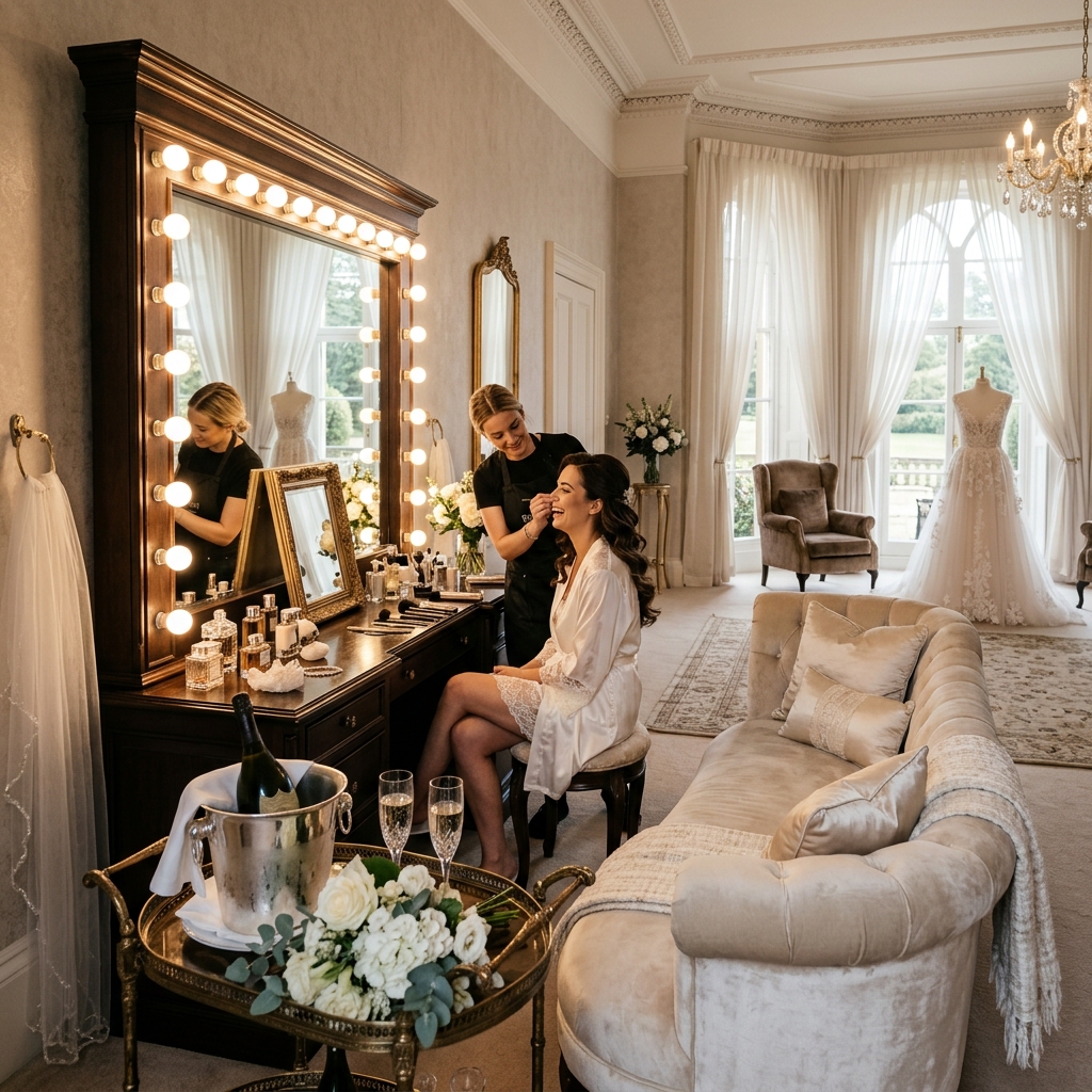 VIP bridal prep suite dressing rooms